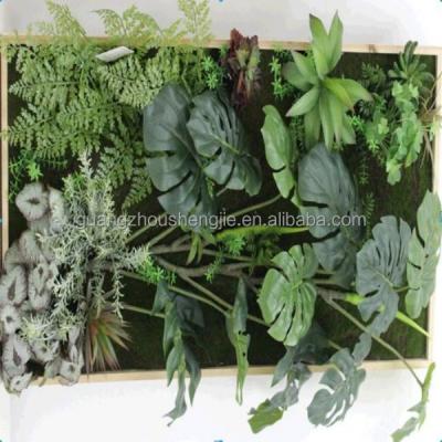 China For Wall Decoration Q120909 Living Vivid High Quality Artificial Succulent Plants Ornamental Artificial Green Wall for sale