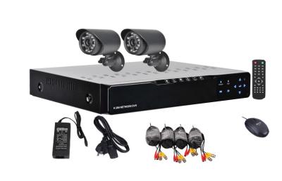 Κίνα 1/4» σύστημα ασφαλείας καμερών CMOS AHD DVR 2 για το σπίτι, κάμερα 1.0 Megapixel προς πώληση