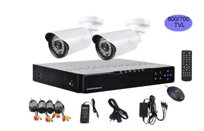 China 600TVL HD CCTV Security Camera Systems  , Outdoor Two Camera Security System for sale