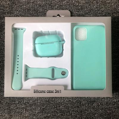 China Luxury Shockproof Suit Phone Case For iphone13 11 12 xs xr promax 8 max plus Airpod Cases For Apple Watch Bands Silicone Material for sale