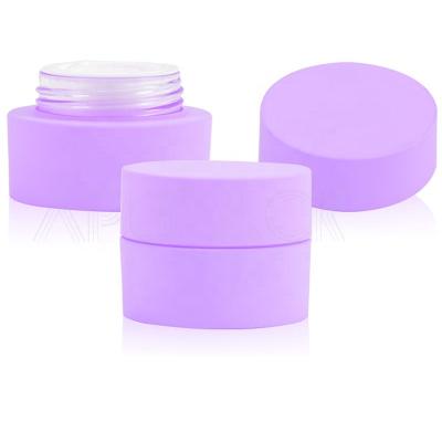 China Luxury Custom Cute Color Cute Macaron Color Purple Cosmetic Jars 10g 5g Round UV Gel Jar for sale