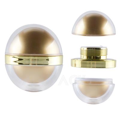 China Luxury Single Round 15/40ml Day And Night Double Chamber Cream Acrylic Jars 20/50ml for sale