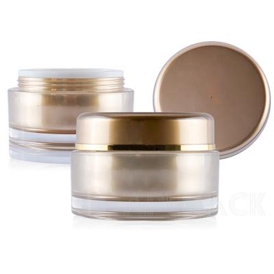 China 15g 30g 50g 100g 150g Acrylic Luxury Round En Glass 200g Jar Body Cream Jar Body Butter Packaging for sale