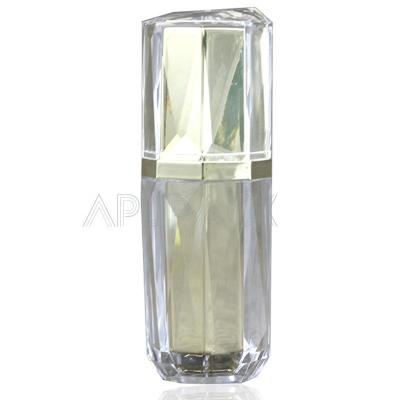 China 30ml 50ml 100ml High End Luxury Bottle Cosmetic Bottles Unique Acrylic Diamond Rose Gold Bottle Cap for sale