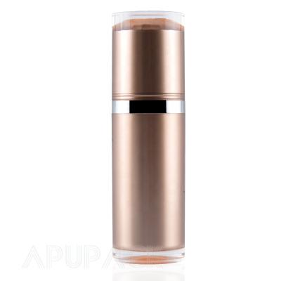 China Empty Round 15ml 30ml 100ml 50ml Makeup Serum Bottle Primer Cosmetic Acrylic Airless Base Empty Bottle Rose Gold Pump Bottle for sale