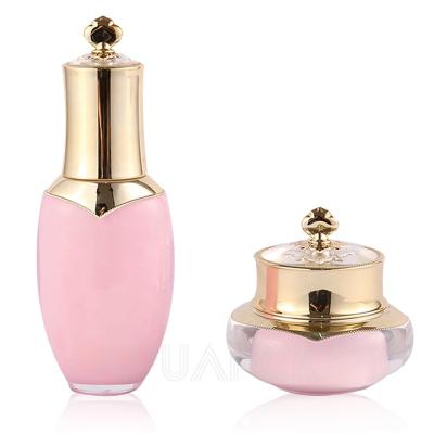 China Luxury Fancy Crown Jars Capsules Cosmetic Facial Cream Packaging for sale