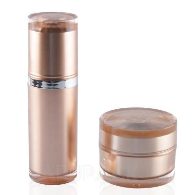 China 15ml 30ml 50ml 40ml 50ml 120ml Face Primer Cosmetic Acrylic Bottle Rose Gold Face Primer Cosmetic Packaging Bottle for sale