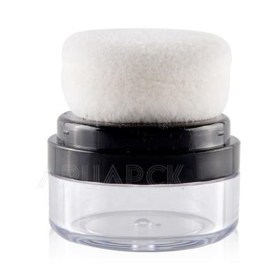 China Recyclable Round 5ml 10ml Clear Makeup Hairline Shadow Powder Case Sponge Bottle Setting Loose Powder Container Powder Jar With Blast for sale