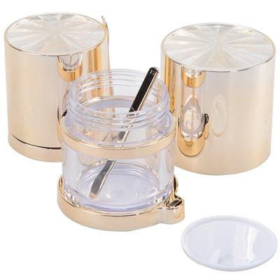 China 50ml 80g Luxury Premium Clear Diamond Superior Cosmetic Cream Jar With Spatula Gold Lids for sale