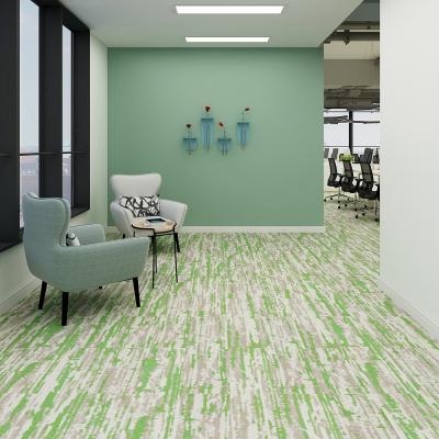 China Decorative Carpet Tiles Carpet Tiles Square Office Green Carpet Tiles for sale