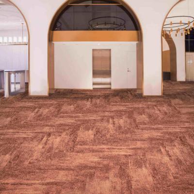 China Red Carpet Tile with Pattern and Texture Commercial Floor Office Carpet Tiles for sale