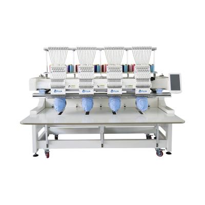 China Garment Shops FUJA Four Head 12 Needle 15 Needle Flat Cap Embroidery Sewing Machine Price for sale