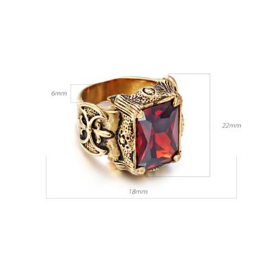 China Now in luxury titanic Steel Luxury Ring For Sale of Zircon of Bask fashionable cheap Hiphop Retro for sale