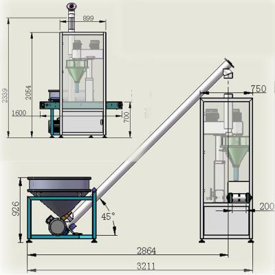 China SUNSHINE acrylic powder filling machine toner powder filling machine powder filling machine spice Te koop