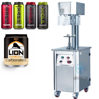 China SUNSHINE semi-automatic bottom non-rotating type beer drinks tin cans sealing machine à venda