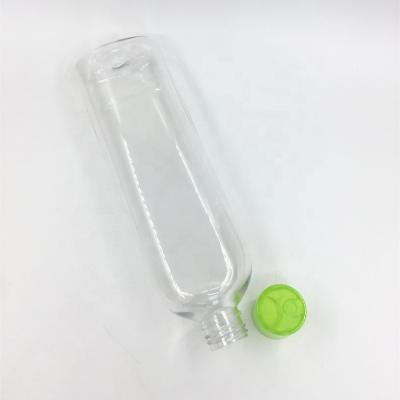 China Transparent 300ml PET cosmetic bottle with disco screw cap for shampoo and hair conditioner for sale