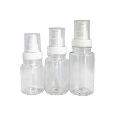 China Custom size accepted empty cosmetic packaging 120ml 150ml 180ml bottles set series packaging series pumb cosmetic bottles for sale