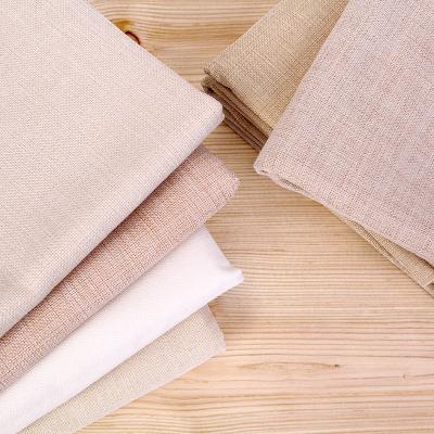 China Customized Organic Plain Pure Linen Color Wholesale Cloth Clothing Breathable Canvas Fabric for sale