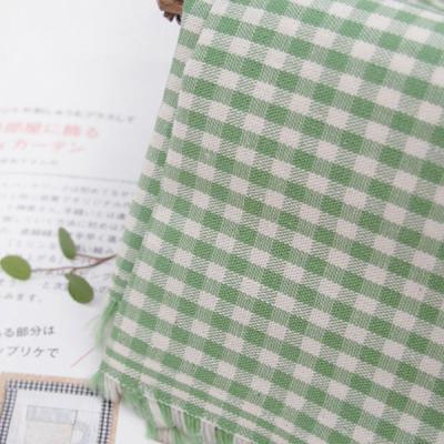 China Factory direct wholesale metallic plaid green pastoral fine cotton fine cotton canvas custom new for sale