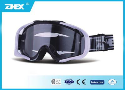 China Black anti fog over glasses motorcycle goggle with single / double lens for sale