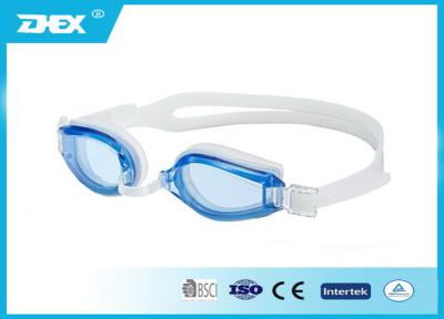 China Niebla anti de la lente del silicón del excelente rendimiento del niño de las gafas azules de la nadada en venta