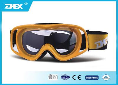 China Gafas amarillas de Motorcross de la motocicleta de la lente del claro de la PC del marco para el deporte al aire libre adulto en venta