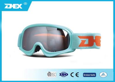 China Blue low light ski snowcross goggles , over the glasses anti fog ski goggles for sale