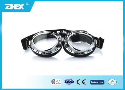 China Gafas claras de la motocicleta del cuero artificial de la lente, vidrios de Motorcross para Harley en venta