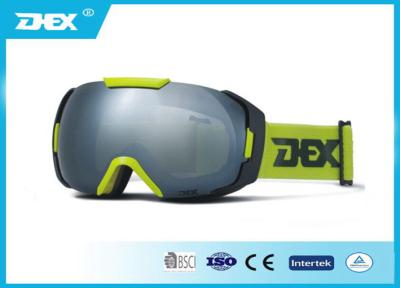 Chine Ski reflété par cadre gris de la lentille TPU et courroie souple de lunettes de surf des neiges avec le logo de DEX à vendre