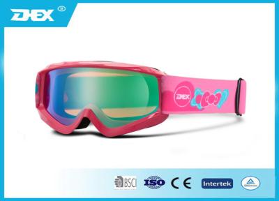 China Pink Snow Skiing Goggles PC Coating  Lens Protective Ski Eyewear Glasses for sale