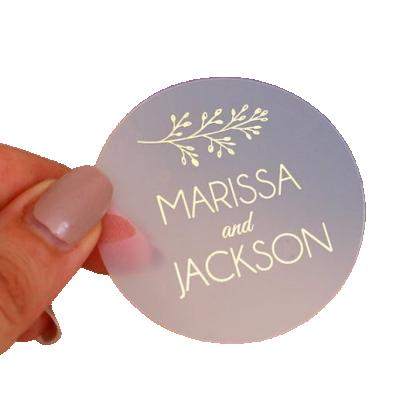 China Waterproof Round Transparent Label Stickers Printing Custom Clear Vinyl Plastic Stickers for sale