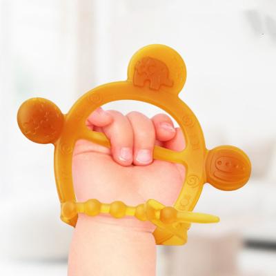 China Safe Soft Soft Style Adjustable Baby Teether Silicon Grade Toy Baby Toys Teether Food Grade Molar Bite Toy for sale