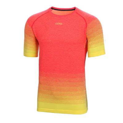 China Breathable Stretch Sports Training T-Shirt Seamless Four Way Quick Dry Sweat-Wicking for sale