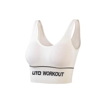 China Breathable Sports Bra Women Yoga Sports Breathable Quick Dry Bra Tops Bra Solid Pattern For Adults Quantity Fitness Cross Back Nylon/Spandex for sale