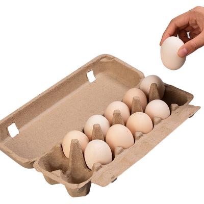 China Eco - Friendly 12 Holes Paper Pulp Cardboard Chicken Egg Packaging Trays for sale