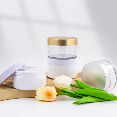 China Frascos de plástico de lujo de crema de crema cosmética 100 ml de plástico con tapas en venta