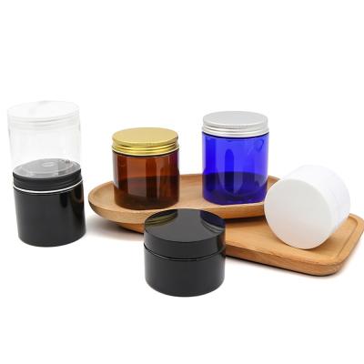 China Medische luchtloze lege plastic PET pot cosmetische glazen pot met metalen deksel Te koop