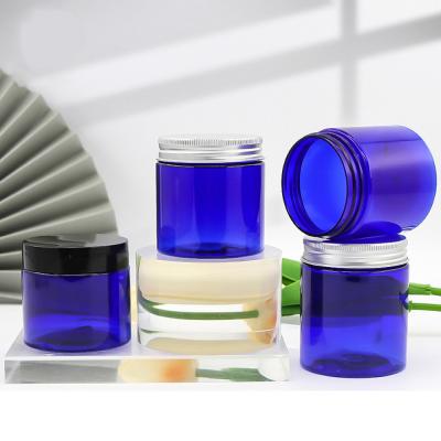 China 50 ml Plastik-PET-Glas Leer lila kosmetische Gesichtscreme Glas mit weißen Deckeln zu verkaufen