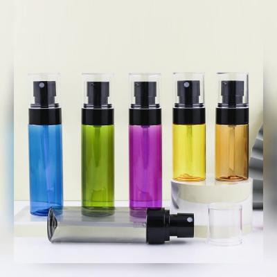 China Diameter 33mm PET Plastic Spray Bottle Round With Black Plastic Screw Cap for sale