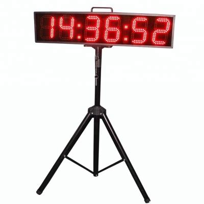 China Big Display Hangzhou Supply Big 6 Digits Giant Double Sided Rechargeable LED Digital Stopwatch for sale