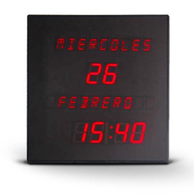 China Class of 2020 New European Alphabet LED Large Digital Wall Calendar Clocks Day Display for sale