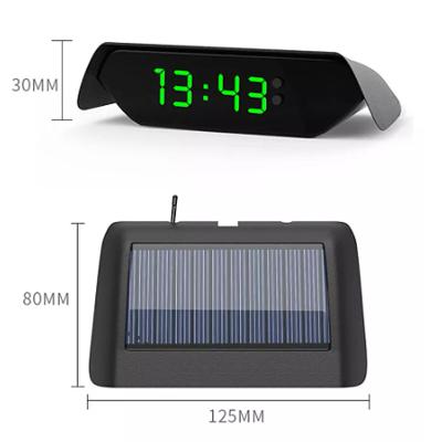 China Antique Style CP0620 Automatic Shine Adjustment Car Electronic Solar Clock With Temperature Monitor for sale