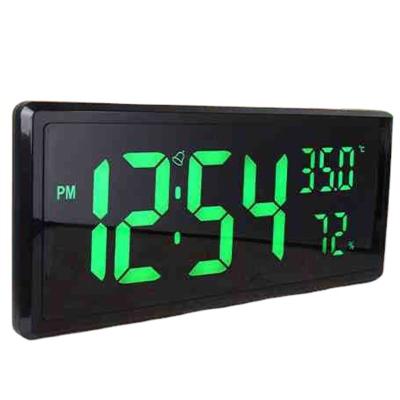 China Class CP0621 Large Digital Temperature Humidity Humidity Display LED Wall Calendar Clocks for sale