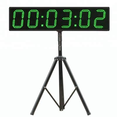 China Large Sports Timer 6 Inch 6 Digit Marathon Running Clock Outdoor LED Display for sale