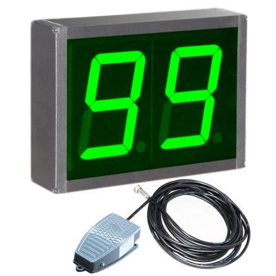 China 12V Large New Single Sided 4 Inch 7 Segment Led Digital Queue Counter Display For Supermarket for sale