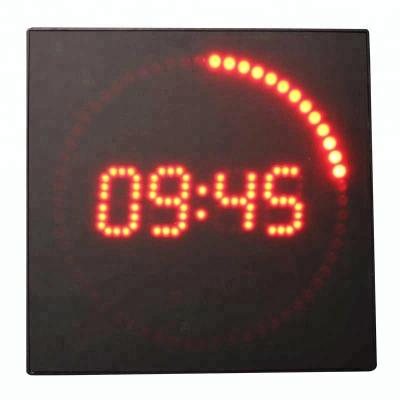 China Hot Home Decoration New Design Round Wall Clock Red Blue Light Led Jumbo Led Clock for sale