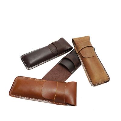 China Creative in the current high quality genuine leather unisex soft leather school bag pencil pouch leather wholesale for sale