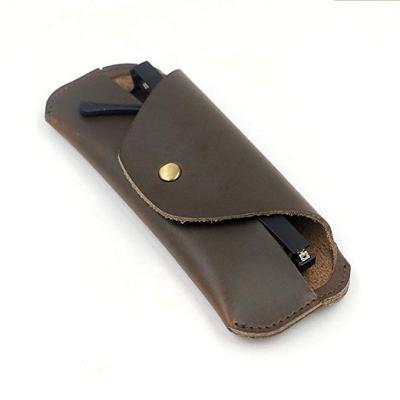 China Durable Custom Logo Genuine Leather Sunglasses Case Box Eyewear Sunglasses Case Box Set for sale