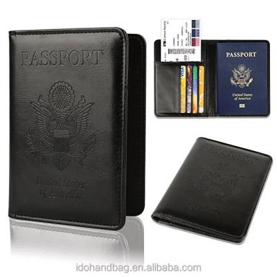 China Fashionable Cheap Price Bestselling PU Cover Travel Wallet Leather Case RFID Blocking Passport Holder for sale