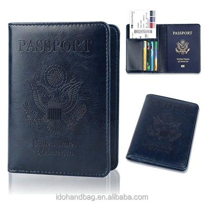 China Eco-friendly PU Leather Name Card Holder Passport Holder Plane Ticket Holder for sale